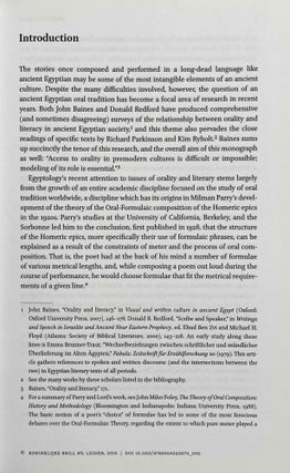 Orality and Literacy in the Demotic Tales