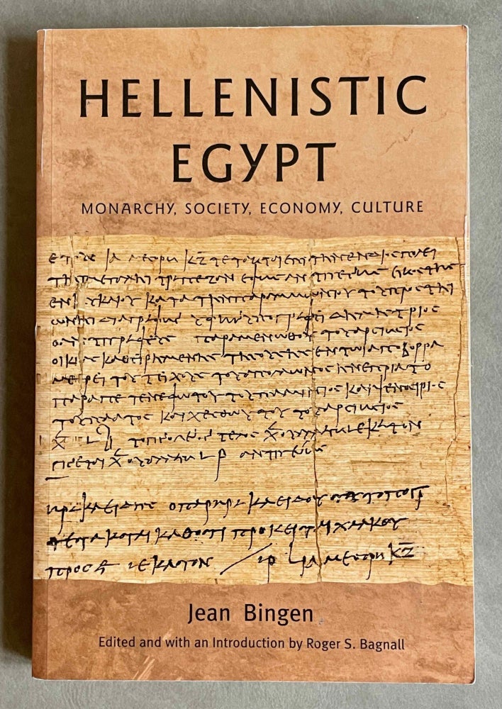 Item #M9445 Hellenistic Egypt. Monarchy, Society, Economy, Culture. BINGEN Jean.[newline]M9445-00.jpeg