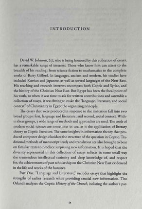 The World of Early Egyptian Christianity. Language, Literature, and Social Context. Essays in honor of David W. Johnson.[newline]M9446-04.jpeg