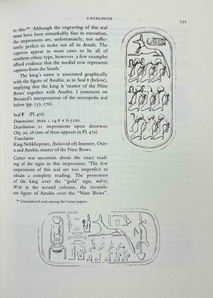 Stone vessels, pottery and sealings from the tomb of Tutankhamun