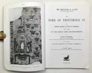Set of 6 titles in 5 volumes: 1) The tomb of Hatshopsitu. 2) The tombs of Harmhabi and Touatankhamanou. 3) The tomb of Thoutmosis IV. 4) The tomb of Siphtah, with The tomb of Queen Tiyi. 5) The royal Mummies.