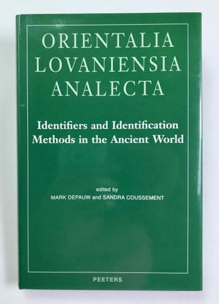 Item #M9475 Identifiers and identification methods in the ancient world. DEPAUW Mark - COUSSEMENT...