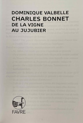 Charles Bonnet. De la vigne au jujubier.