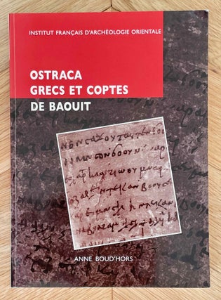 Item #M9496 Ostraca grecs et coptes de Baouit. BOUD'HORS Anne