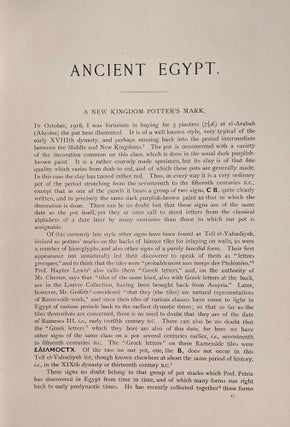 Ancient Egypt. 1917, part III.[newline]M9497-01.jpeg