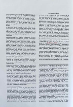 Hieratischer Papyrus Bulaq 18. Vol. I: Kommentar + Übersetzungen. Vol. II: Tafeln + Index (complete set)[newline]M9500-04.jpeg