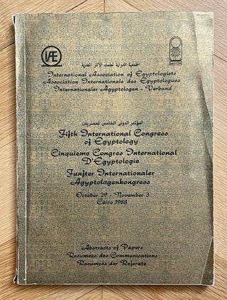 Item #M9501 Fifth International Congress of Egyptology, October 29-November 3, Cairo, 1988....[newline]M9501-00.jpeg