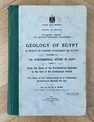 Item #M9513 Geology of Egypt. A Digest of Papers published on Egypt Volume III. The...[newline]M9513-00.jpeg