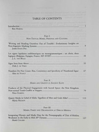 Decoding Signs of Identity. Egyptian Workmen's Marks in Archaeological, Historical, Comparative and Theoretical Perspective. Proceedings of a Conference in Leiden, 13-15 December 2013.[newline]M9544-02.jpeg