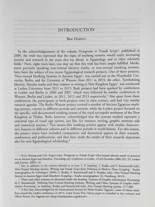 Decoding Signs of Identity. Egyptian Workmen's Marks in Archaeological, Historical, Comparative and Theoretical Perspective. Proceedings of a Conference in Leiden, 13-15 December 2013.[newline]M9544-04.jpeg