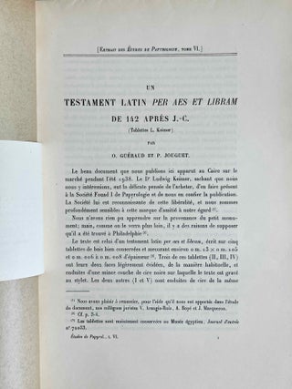 Un testament latin "per aes et libram" de 142 ap. J.-C. (tablettes L. Keimer)[newline]M9561-01.jpeg
