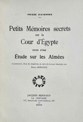 Petits Mémoires secrets sur la Cour d'Egypte 1826-1867, suivis d'une Etude sur les Almées[newline]M9581-05.jpeg