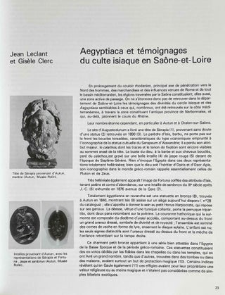 Les collections égyptiennes dans les musées de Saône-et-Loire. Autun, Bibliothèque municipale, Musée Rolin, Museum d'histoire naturelle, 27 mai - 3 octobre 1988. Mâcon, Musée des Ursulines, 21 octobre 1988-15 janvier 1989ç
