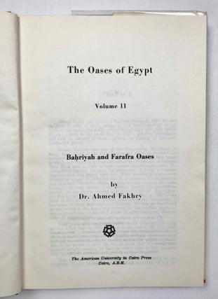 The Oases of Egypt. Vol. I: Siwa Oasis. Vol. II: Bahriyah and Farafra Oases (complete set)[newline]M9586-14.jpeg