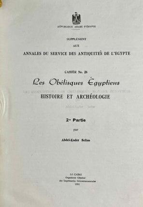 Les obélisques égyptiens. Histoire et archéologie.[newline]M9606-12.jpeg