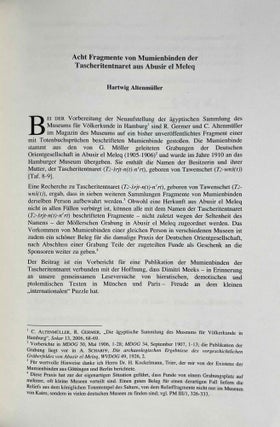 Verba manent. Recueil d'études dédiées à Dimitri Meeks. 2 volumes (complete set)