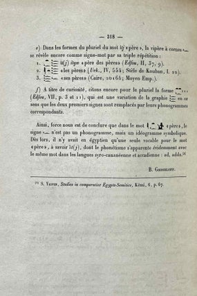 Notes on the Alphabetic Signs employed in the hieroglyphic inscriptions of the Temple of Edfu. With an appendix by Bernhard Grdseloff.[newline]M9613-05.jpeg