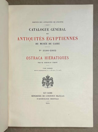 Ostraca hiératiques (Catalogue Général du Musée du Caire, Nos. 25501-25832)