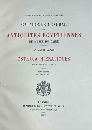 Ostraca hiératiques (Catalogue Général du Musée du Caire, Nos. 25501-25832)