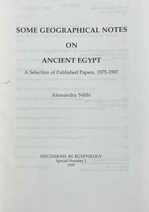 Some Geographical Notes on Ancient Egypt. A Selection of Published Papers, 1975-1997.[newline]M9618-01.jpeg