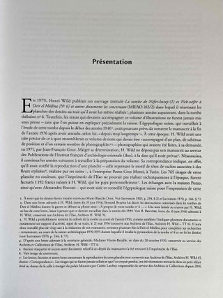 La tombe de Nefer-Hotep (I) et Neb-Nefer &agrave; Deir el-Medina [No 6] et autres documents les concernant. Vol. I: Texte[newline]M9622a-05.jpeg