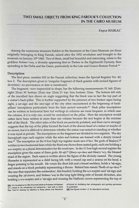 Studies in honor of Ali Radwan. Vol. 2.