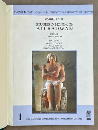 Studies in honor of Ali Radwan. Volumes 1, 2 & 3 (complete set)[newline]M9631a-02.jpeg