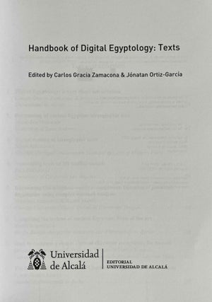 Handbook of Digital Egyptology: Texts