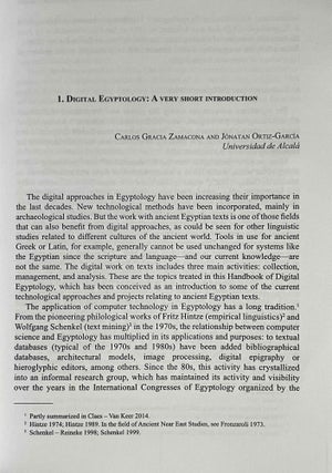 Handbook of Digital Egyptology: Texts