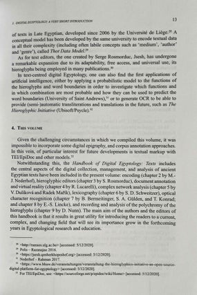 Handbook of Digital Egyptology: Texts