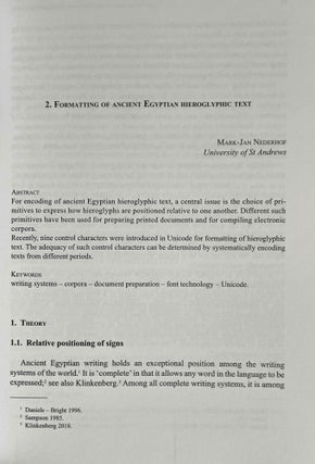 Handbook of Digital Egyptology: Texts