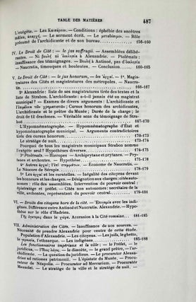La vie municipale dans l'Egypte romaine