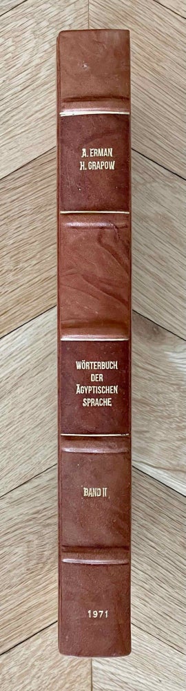 Item #M9674e Wörterbuch der ägyptischen Sprache. Band II (m-h). ERMAN Adolf - GRAPOW Hermann.[newline]M9674e-00.jpeg