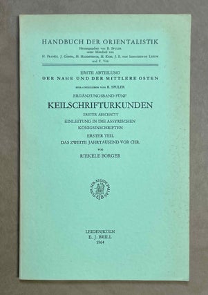Item #M9675a Einleitung in die assyrischen Königsinschriften. Erster Teil: Das zweite...