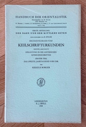 Item #M9675b Einleitung in die assyrischen Königsinschriften. Erster Teil: Das zweite...