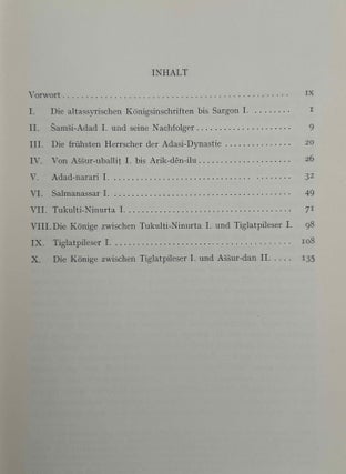 Einleitung in die assyrischen Königsinschriften. Erster Teil: Das zweite Jahrtausend v. Chr. Zweiter Teil: 934-722 V. Chr.