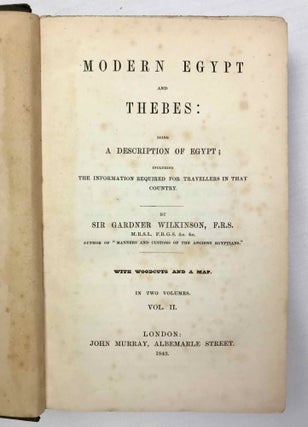 Modern Egypt and Thebes. Being a description of Egypt. Including the information required for travellers in that country.[newline]M9685-12.jpeg