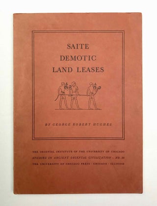 Item #M9703 Saite Demotic Land Leases. HUGHES George Robert