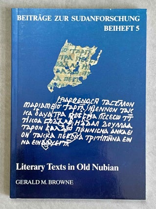 Item #M9715 Literary texts in Old Nubian. BROWNE Gerald M[newline]M9715-00.jpeg