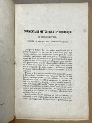 M&eacute;moires pr&eacute;sent&eacute;s par divers savants &agrave; l'Acad&eacute;mie des Inscriptions et Belles-Lettres de l'Institut Imp&eacute;rial de France. Premi&egrave;re s&eacute;rie: Sujets divers d'&eacute;rudition. Tome VIII, 1e partie. Etude sur le monument bilingue de Delphes. M&eacute;moire sur la date historique d'un renouvellement de la p&eacute;riode sothiaque, l'antiquit&eacute; et la constitution de cette p&eacute;riode. M&eacute;moire sur cette question: La pr&eacute;cession des &eacute;quinoxes a-t-elle &eacute;t&eacute; connue des Egyptiens ou de quelque autre peuple avant Hipparque? M&eacute;moire sur les rapports de l'Egypte et de l'Assyrie dans l'antiquit&eacute;, d'apr&egrave;s les textes cun&eacute;iformes.[newline]M9724-19.jpeg