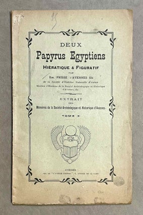 Item #M9738 Deux papyrus égyptiens hiératique & figuratif. PRISSE D'AVENNES Emile, fils[newline]M9738-00.jpeg