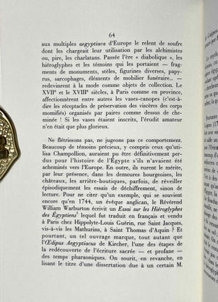 Lettre à M. Dacier, secrétaire perpétuel de l'Académie Royale des Inscriptions et Belles-Lettres, relative à l'alphabet des hiéroglyphes phonétiques. Employés par les Egyptiens pour inscrire sur leurs monuments les titres, les noms et les surnoms des souverains grecs et romains. Postface de Jean-Claude Goyon.