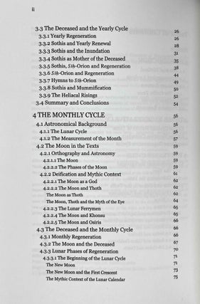 Celestial cycles. Astronomical concepts of regeneration in the ancient Egyptian coffin texts.[newline]M9747-03.jpeg