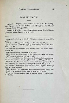 Notes sur les origines de l'Egypte d'après les fouilles récentes