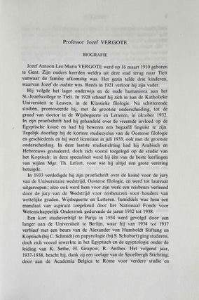 Miscellanea in honorem Joseph Vergote