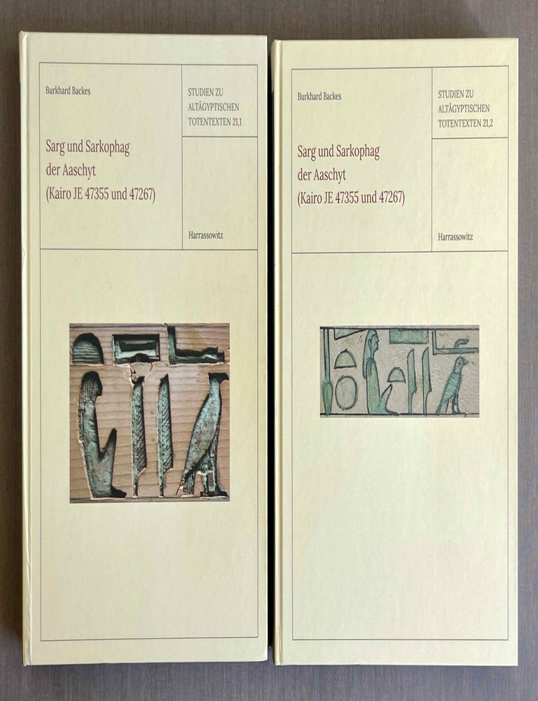Item #M9782a Sarg und Sarkophag der Aaschyt (Kairo JE 47355 und 47267). 2 volumes (complete set). BACKES Burkhard.