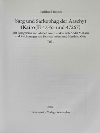 Sarg und Sarkophag der Aaschyt (Kairo JE 47355 und 47267). 2 volumes (complete set)