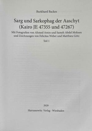 Sarg und Sarkophag der Aaschyt (Kairo JE 47355 und 47267). 2 volumes (complete set)