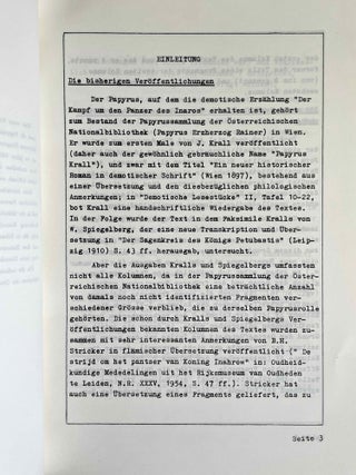Der Kampf um den Panzer des Inaros (Papyrus Krall)