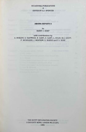 Amarna Reports I-VI (complete set)
